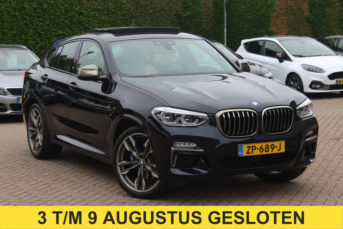 BMW X4 M40i High Executive / Trekhaak / Panoramadak / Camera / Head-up / Luxe Leder / 21'' / Harman Kardon / Navigatie / Stuur+Stoelverwarming / DAB / Dodehoek / Cruise Control