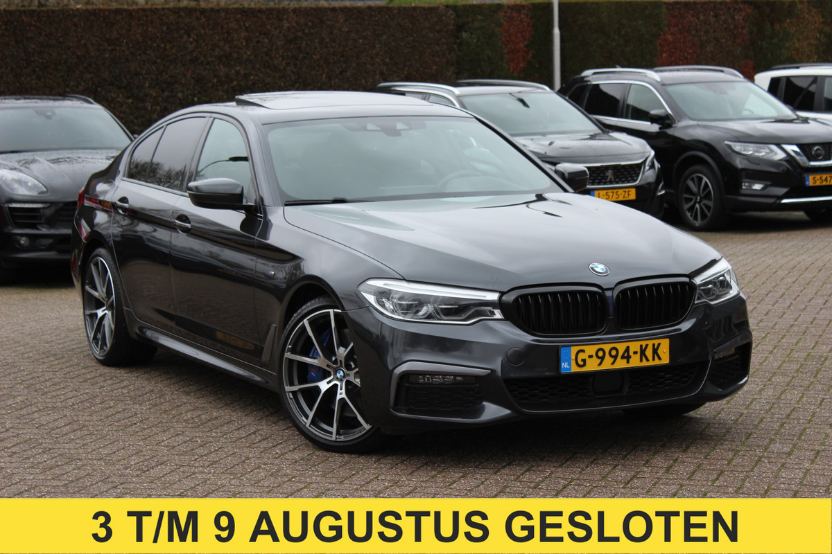 BMW 5 Serie 540i High Exe. M Sport / Trekhaak / Schuifdak / Camera / Leder / Keyless / 20'' / Stoelventilatie+Verwarming / Stuurverwarming / Dodehoek / DAB / ACC