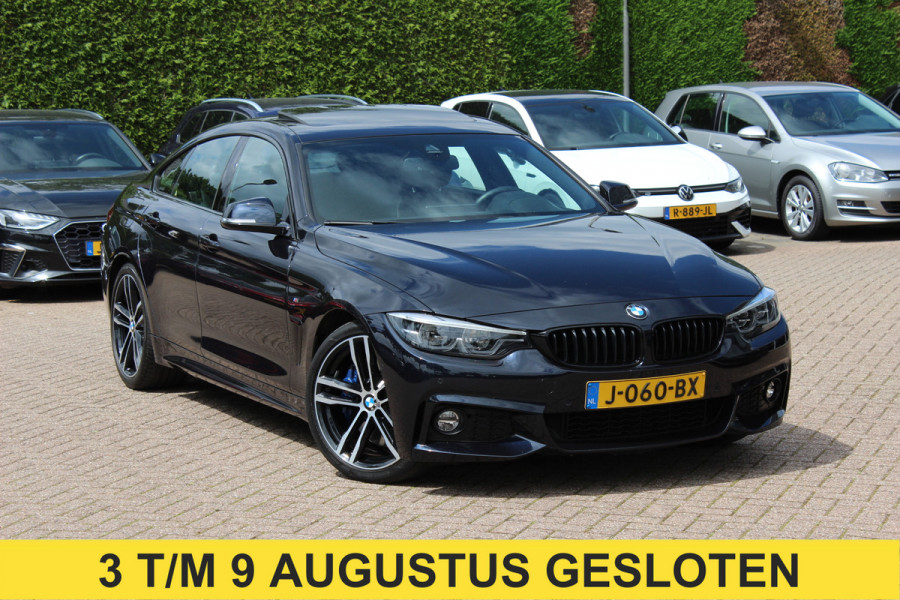 BMW 4 Serie Gran Coupé 430i High Exe. M Sport / Schuifdak / Camera / Head-up / Harman Kardon / 19'' / Leder / Navigatie / Dodehoek / DAB / Stoelverwarming / Cruise Control