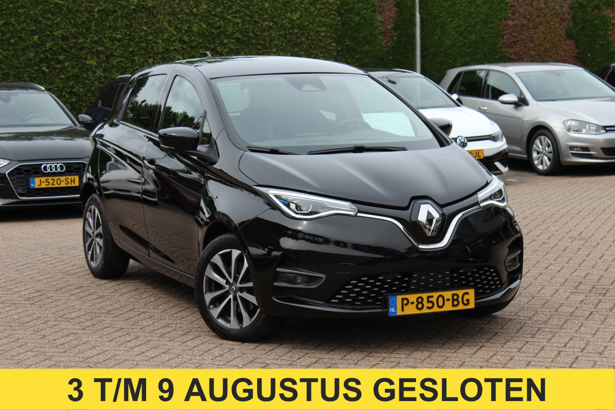 Renault ZOE R135 Intens 52 kWh / SoH 89,5% / Snelladen / Camera / CarPlay / Warmtepomp / Keyless / 16'' / Half leder / Dodehoek / Stuur+Stoelverwarming / DAB / Cruise Control