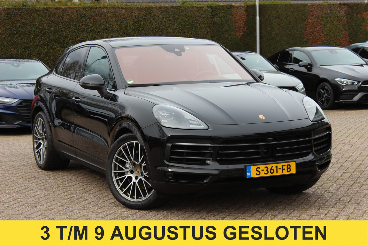 Porsche Cayenne Coupé 3.0 E-Hybrid Platinum Edition / Panoramadak / 360Camera / Luchtvering / 21'' / Sfeerverlichting / Sportchrono / Bose / Keyless / Sportuitlaat / Dodehoek / DAB / Stoelverwarming / ACC