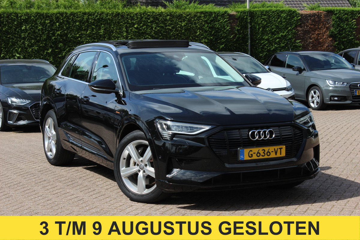 Audi e-tron e-tron 50 quattro Launch edition plus 71 kWh / SoH 92,6% / Panoramadak / Camera / Luchtvering / Intr.voorverwarming / Leder&Alcantara / 20'' / Navigatie / DAB / Stoelverwarming / ACC