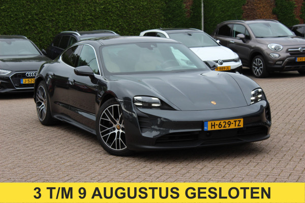 Porsche Taycan 4S Performance 84 kWh / SoH 93,3% / Panoramadak / 360Camera / Achterasbesturing / Burmester / Luchtvering / Keyless / 21'' / Sportdesign+Chrono / Stoel+Stuurverwarming / Dodehoek / DAB / Porsche Innodrive