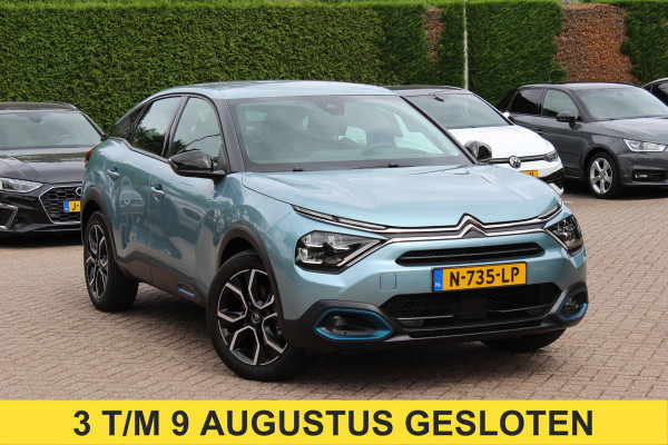 Citroën Ë-C4 Feel 50 kWh / SoH 96,4%! / Camera / Head-up / Keyless / CarPlay / 18'' / Dodehoek / DAB / Cruise Control / Full-LED