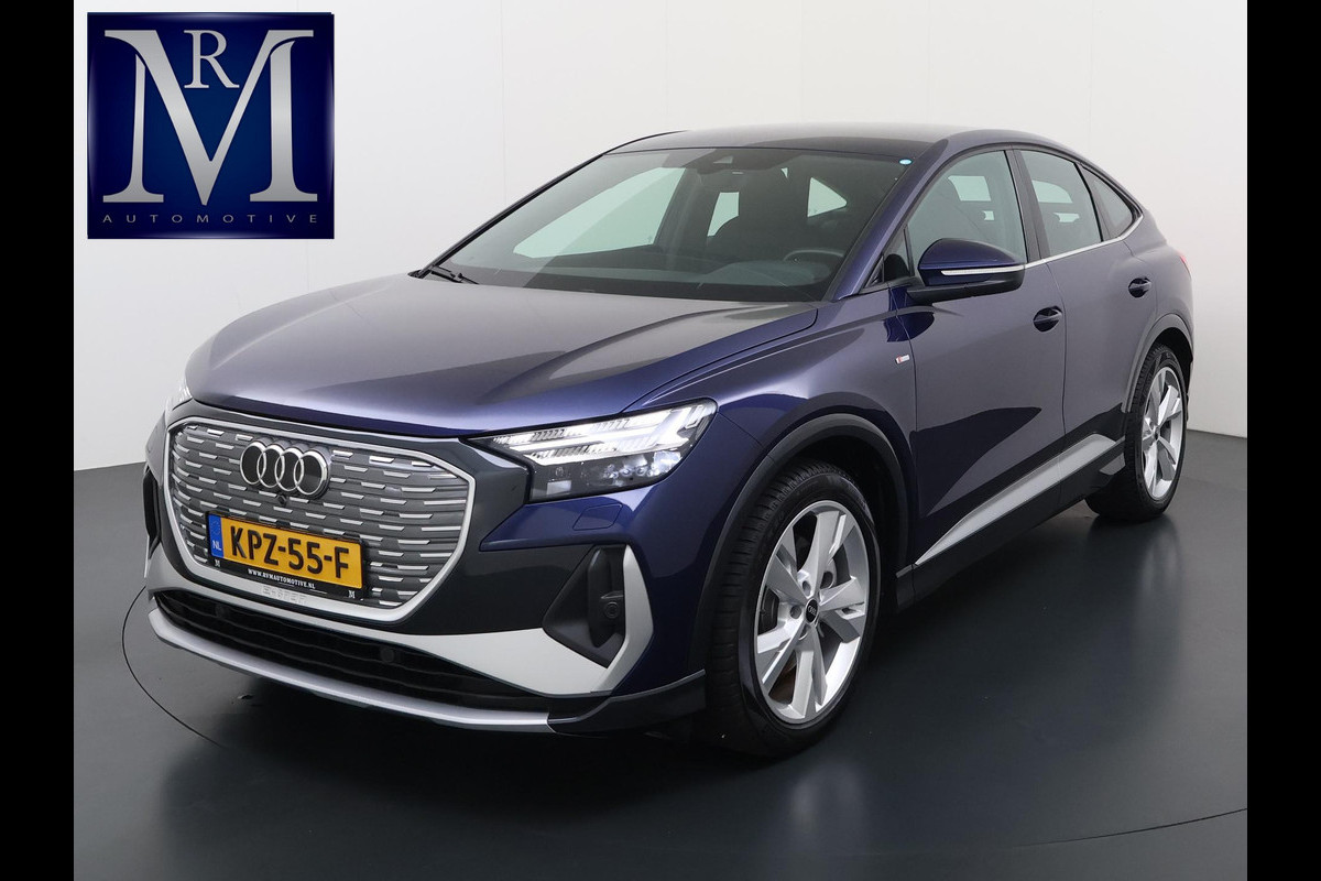 Audi Q4 Sportback e-tron 45 Edition 82 kWh S-LINE| 10.000KM! | STOELVERWARMING| ELEKTRISCHE ACHTERKLEP| ACHTERUITRIJCAMERA | MATRIX LED|