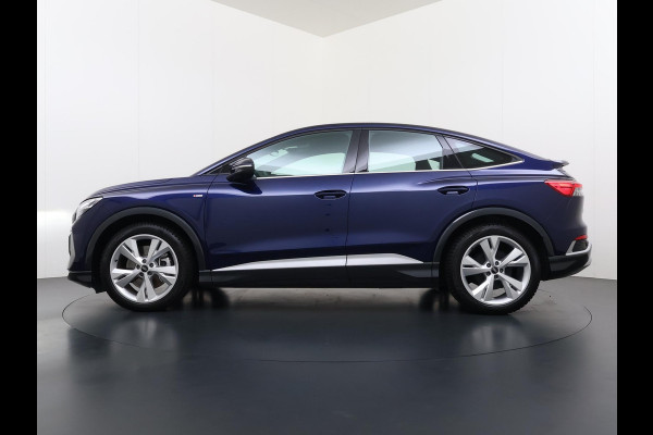 Audi Q4 Sportback e-tron 45 Edition 82 kWh S-LINE| 10.000KM! | STOELVERWARMING| ELEKTRISCHE ACHTERKLEP| ACHTERUITRIJCAMERA | MATRIX LED|