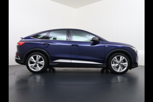 Audi Q4 Sportback e-tron 45 Edition 82 kWh S-LINE| 10.000KM! | STOELVERWARMING| ELEKTRISCHE ACHTERKLEP| ACHTERUITRIJCAMERA | MATRIX LED|