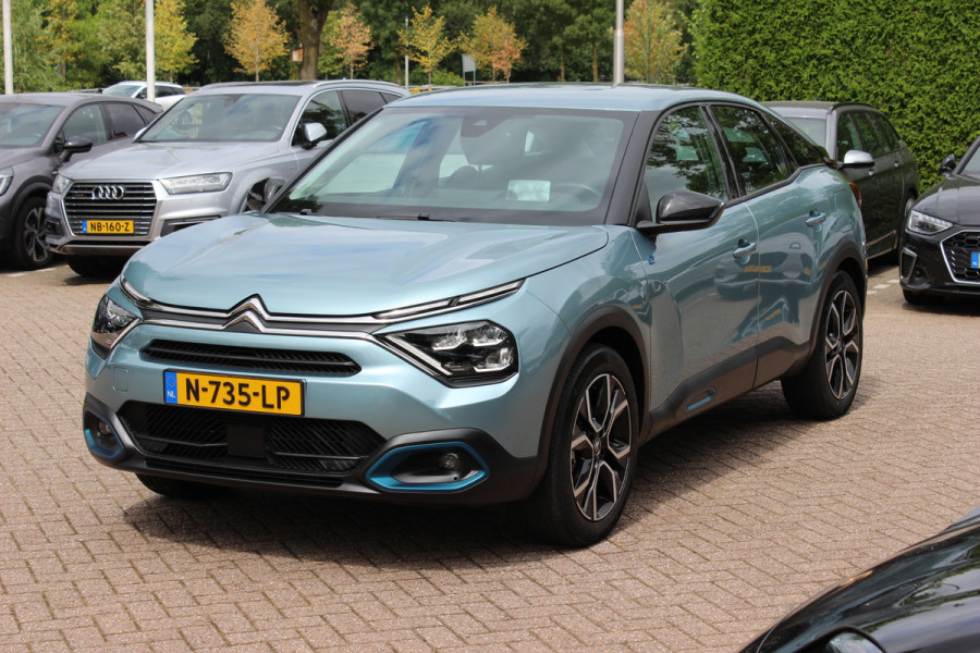 Citroën Ë-C4 Feel 50 kWh / SoH 96,4%! / Camera / Head-up / Keyless / CarPlay / 18'' / Dodehoek / DAB / Cruise Control / Full-LED