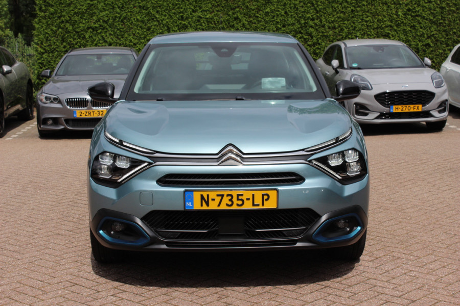 Citroën Ë-C4 Feel 50 kWh / SoH 96,4%! / Camera / Head-up / Keyless / CarPlay / 18'' / Dodehoek / DAB / Cruise Control / Full-LED