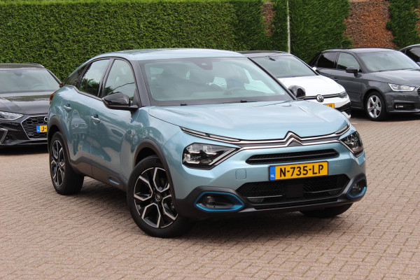 Citroën Ë-C4 Feel 50 kWh / SoH 96,4%! / Camera / Head-up / Keyless / CarPlay / 18'' / Dodehoek / DAB / Cruise Control / Full-LED