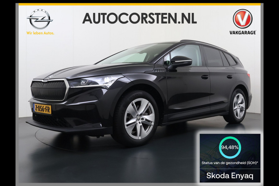 Škoda Enyaq iV60 SOH 94% Camera Adap.Cruise Elek.klep 1/2Leer Elek.Stoel/Memory Bordherk. Lane-dep. Navi Dab Pdc Apple/Android Stoel-/Stuurverw. PrivacyGlas Ecc Usb Led SmartLink 19''LM Business Edition