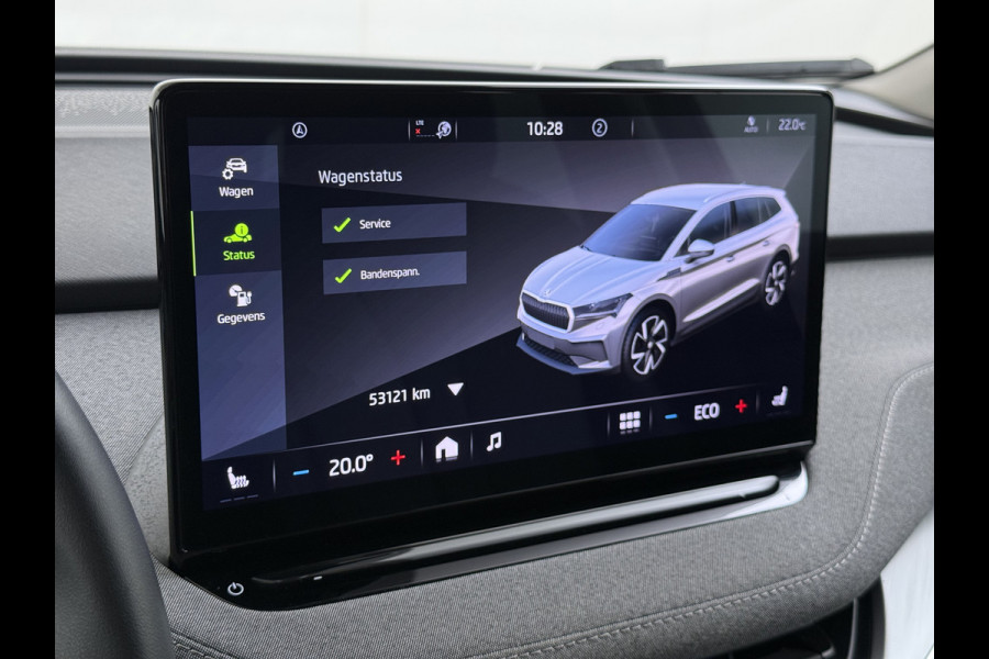 Škoda Enyaq iV60 SOH 94% Camera Adap.Cruise Elek.klep 1/2Leer Elek.Stoel/Memory Bordherk. Lane-dep. Navi Dab Pdc Apple/Android Stoel-/Stuurverw. PrivacyGlas Ecc Usb Led SmartLink 19''LM Business Edition