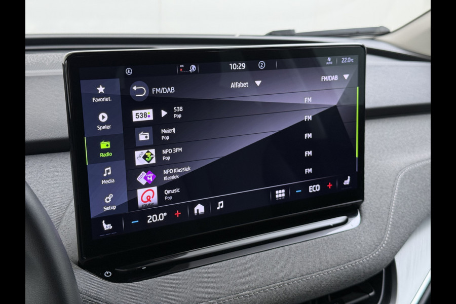 Škoda Enyaq iV60 SOH 94% Camera Adap.Cruise Elek.klep 1/2Leer Elek.Stoel/Memory Bordherk. Lane-dep. Navi Dab Pdc Apple/Android Stoel-/Stuurverw. PrivacyGlas Ecc Usb Led SmartLink 19''LM Business Edition