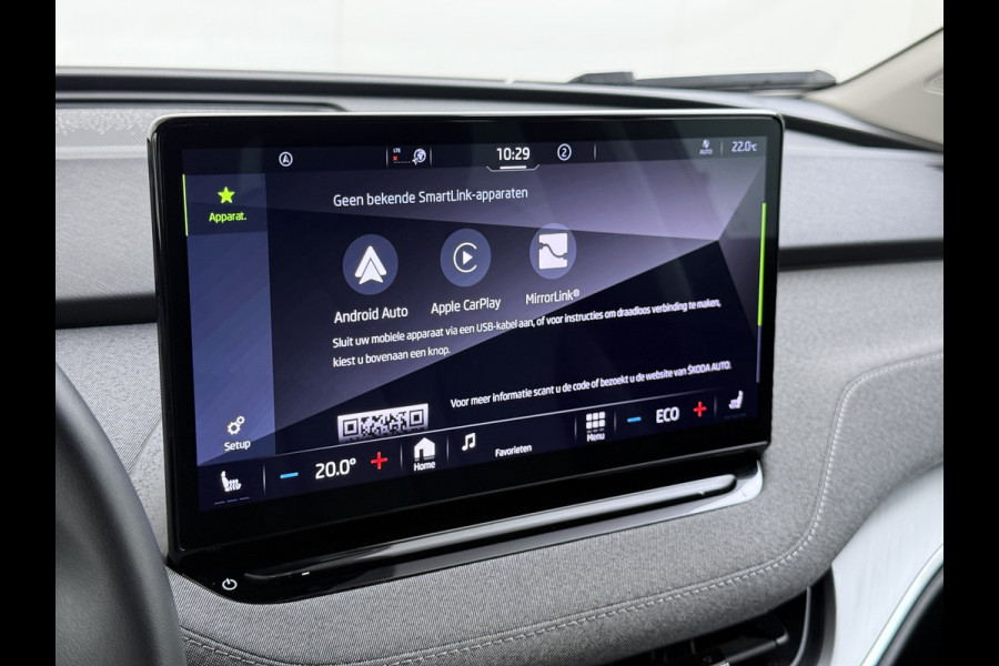 Škoda Enyaq iV60 SOH 94% Camera Adap.Cruise Elek.klep 1/2Leer Elek.Stoel/Memory Bordherk. Lane-dep. Navi Dab Pdc Apple/Android Stoel-/Stuurverw. PrivacyGlas Ecc Usb Led SmartLink 19''LM Business Edition