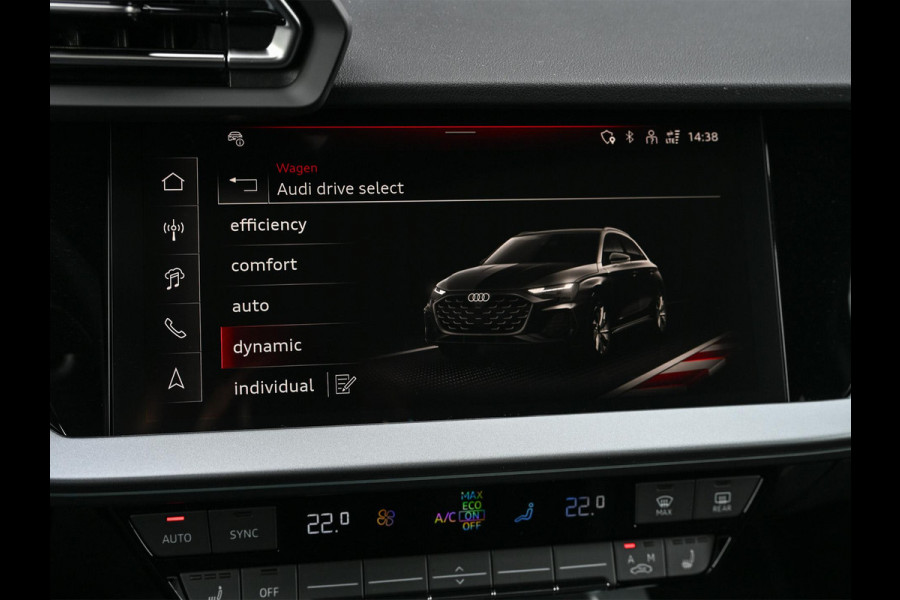 Audi A3 Sportback 45 TFSI e S edition Competition | Panoramadak | 5 jr Garantie | HUD | Sonos Sound | Camera | Ambiance interieur | Active Cruise | S-Seats + Memory | Stoelverwarming | Keyless |