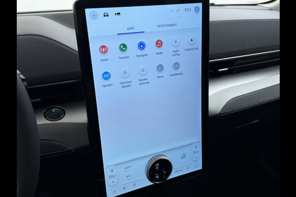 Ford Mustang Mach-E RWD 75kWh 360°Camera Adap.Cruise B&O®-Hifi Leder Stoel/Stuurverw. BLIS Navi Pdc Keyless Android Auto Apple Carplay Elek.Achterklep Lmv 18" DAB Bluetooth Led 1e Eigenaar Dealeronderhouden Origineel Nederlandse Auto
