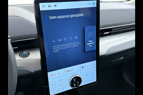 Ford Mustang Mach-E RWD 75kWh 360°Camera Adap.Cruise B&O®-Hifi Leder Stoel/Stuurverw. BLIS Navi Pdc Keyless Android Auto Apple Carplay Elek.Achterklep Lmv 18" DAB Bluetooth Led 1e Eigenaar Dealeronderhouden Origineel Nederlandse Auto