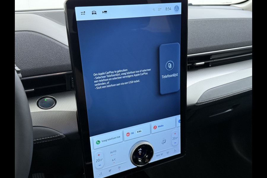 Ford Mustang Mach-E RWD 75kWh 360°Camera Adap.Cruise B&O®-Hifi Leder Stoel/Stuurverw. BLIS Navi Pdc Keyless Android Auto Apple Carplay Elek.Achterklep Lmv 18" DAB Bluetooth Led 1e Eigenaar Dealeronderhouden Origineel Nederlandse Auto