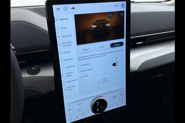 Ford Mustang Mach-E RWD 75kWh 360°Camera Adap.Cruise B&O®-Hifi Leder Stoel/Stuurverw. BLIS Navi Pdc Keyless Android Auto Apple Carplay Elek.Achterklep Lmv 18" DAB Bluetooth Led 1e Eigenaar Dealeronderhouden Origineel Nederlandse Auto