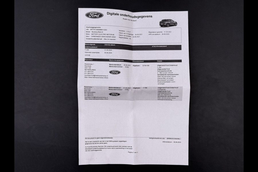 Ford Mustang Mach-E RWD 75kWh 360°Camera Adap.Cruise B&O®-Hifi Leder Stoel/Stuurverw. BLIS Navi Pdc Keyless Android Auto Apple Carplay Elek.Achterklep Lmv 18" DAB Bluetooth Led 1e Eigenaar Dealeronderhouden Origineel Nederlandse Auto