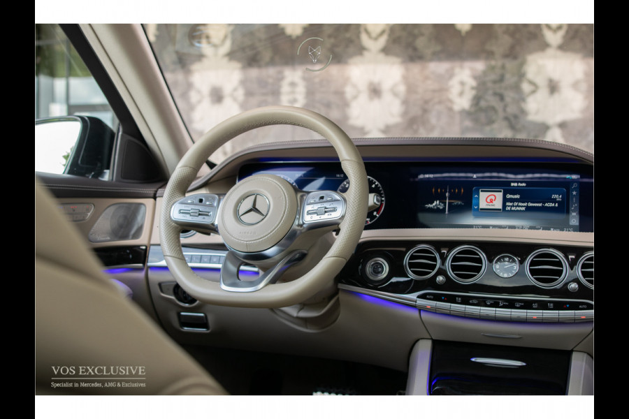 Mercedes-Benz S-Klasse 350d 4-M Lang AMG Plus Rij-assistentie Plus|4xMassage/stoelkoeling|Entertainment|Softclose|20"|HUD|Keyless|360°|New Service