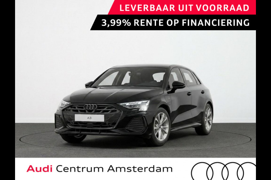 Audi A3 Sportback S edition e-hybrid 204 pk | Warmtewerend glas donker tint | Techniekpakket plus | Optiekpakket zwart plus | Trekhaak |