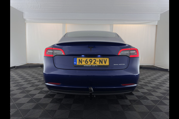 Tesla Model 3 Long Range AWD 75 kWh [3-Fase-11kW ] {SoH-82%} Aut. *PANO | AUTOPILOT | LEATHER | TOWBAR | KEYLESS | FULL-LED | MEMORY-PACK | TOPVIEW | DAB | CARPLAY | DIGI-COCKPIT | LANE-ASSIST | HEATED-COMFORTSEATS | 18"ALU*