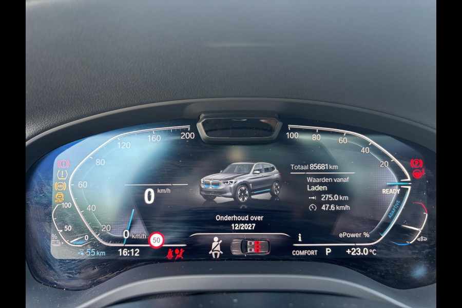 BMW iX3 High Executive 80 kWh 286pk | Panoramadak | Stoelverwarming | 360 graden camera |  Bestuurdersstoel Met Geheugen | Keyless entry | Sportstoelen | Head Up Display