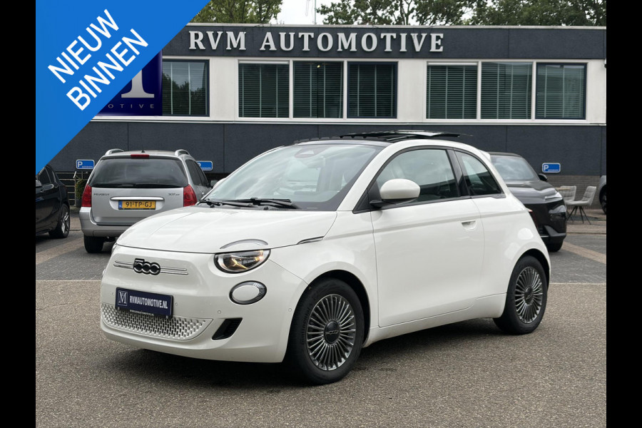 Fiat 500 Icon 42 kWh 34.000 KM! | UNIEKE KM-STAND | SOH 92% | PANORAMADAK | STOELVERWARMING |  PARKEERSENSOREN VOOR + ACHTER | ADAPTIVE CRUISE CONTROL | FIAT DEALER ONDERHOUDEN | RIJKLAAR GELEVERD MET 12 MND BOVAG GARANTIE |