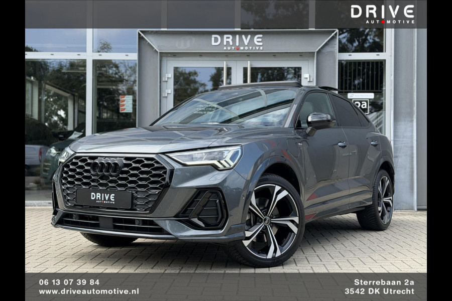 Audi Q3 Sportback 45 TFSI e S-Line |Pano|Memory|Sfeer|ACC|20"|Trekhaak|Daytona-Zwartoptiek