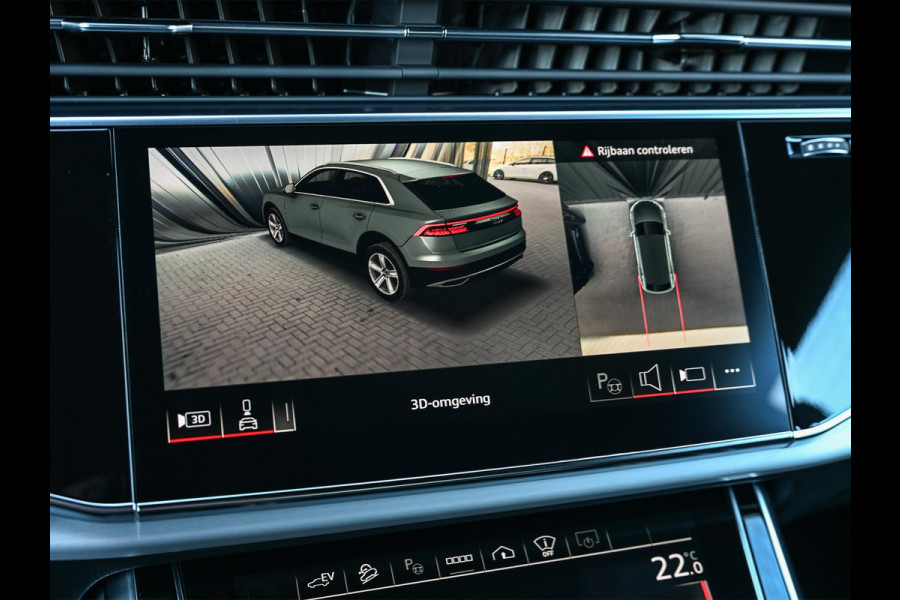 Audi Q8 55 TFSI e quattro Pro Line S Memory seats | 360 Camera | Keyless | Soft close | Adaptive cruise | Panoramadak | B&O sound | Achterbank verwarmd | Ambiance interieur | El. trekhaak