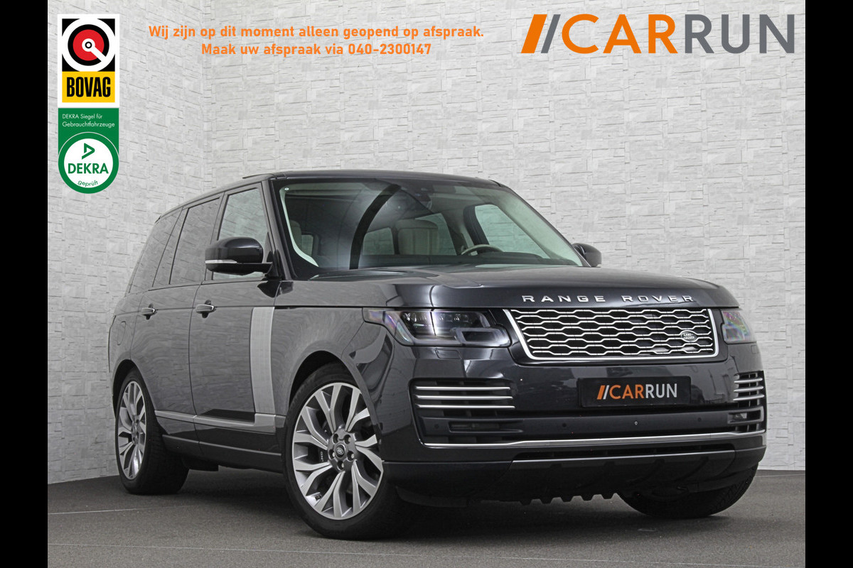 Land Rover Range Rover P400 404pk Hybrid Autobiography | Dealer Onderhouden | Nieuw Accu-Pakket | Panorama | ACC | 360 Camera | 34850,= ex btw | Massage | Stoelventilatie V+A | ISO-Glas | Meridian-Sound | Memory Achter | Alcantara Hemelbekleding | Elektrische Achter-Stoelen | Stoelverwarming V+A | 4-Zone Clima | Keyless-Entry | Luchtvering |