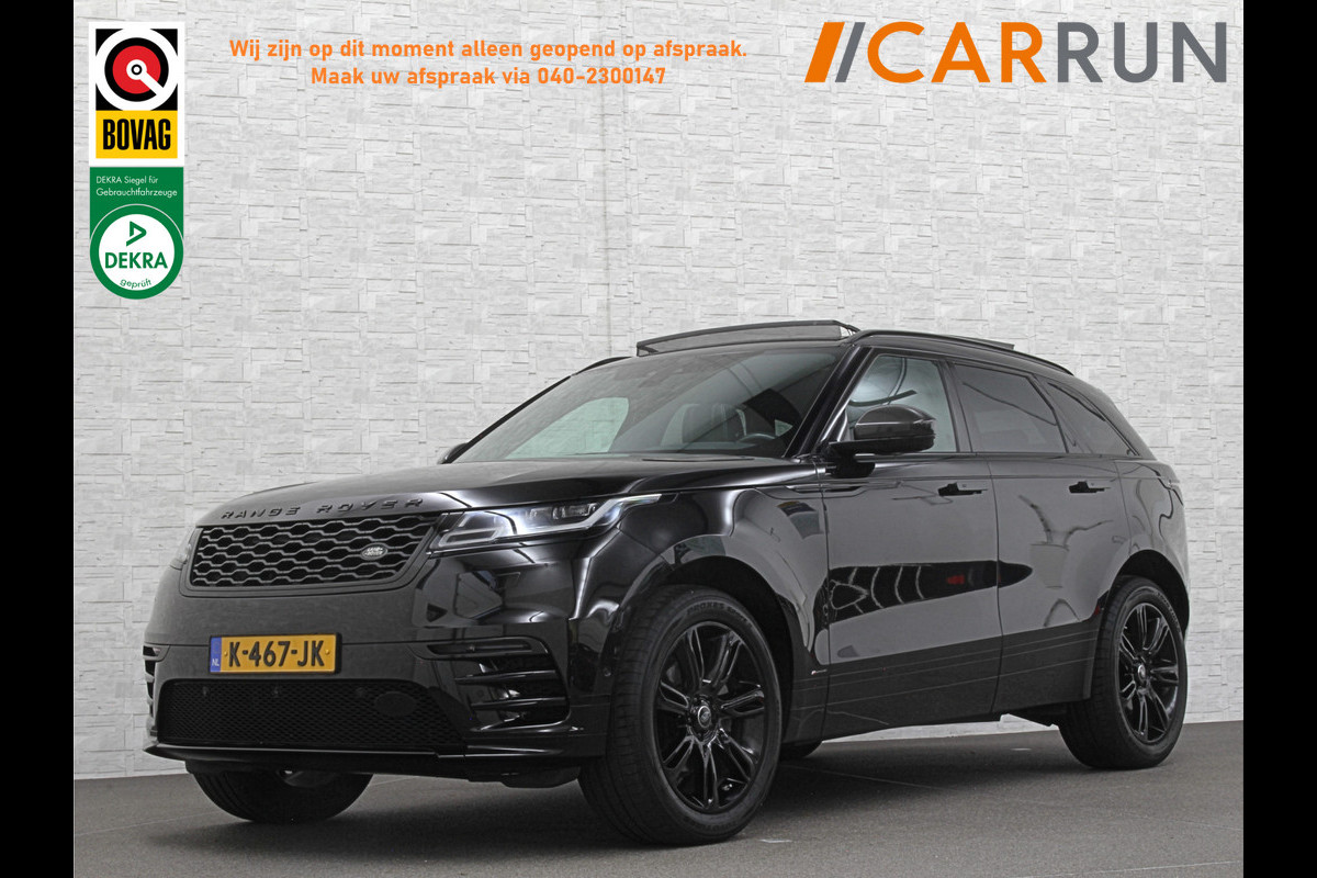 Land Rover Range Rover Velar 250 pk AWD R-Dynamic S | 360 Camera | Panorama | ACC | Leder | Meridian | Garantie | Memory | Stoelventilatie | Carbon | Black-Optic | Sfeerverlichting | NL Auto | NAP | Dealer onderhouden. Btw Auto | 32825,= ex btw | 23925,= ex btw & ex bpm.