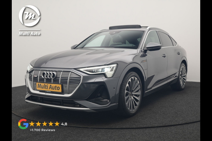 Audi e-tron Sportback 55 quattro S Line 95 kWh 408pk Dealer O.H | Trekhaak Afn. | Adaptive Cruise | Camera | Bang & Olufsen | Alcantara Sportstoelen Memory & Verwarmd | Keyless | Apple Carplay | BLIS | Navigatie | Virtual | DAB | 21"L.M |
