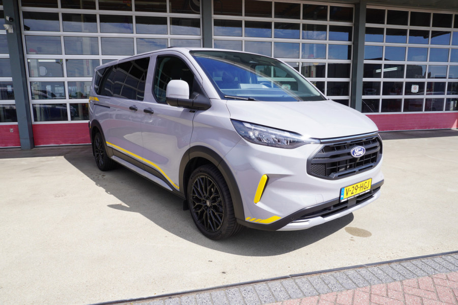 Ford Transit Custom 320L 2.0 TDCI 136PK L2H1 Trail DubbelCabine Schuifdeur L/R Nr. V090 | Airco | Adap | Navi| Camera | Blis | 20 inch LM velgen | DEMO
