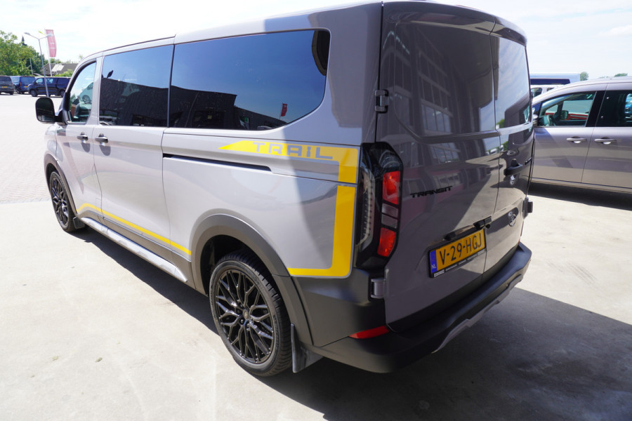 Ford Transit Custom 320L 2.0 TDCI 136PK L2H1 Trail DubbelCabine Schuifdeur L/R Nr. V090 | Airco | Adap | Navi| Camera | Blis | 20 inch LM velgen | DEMO