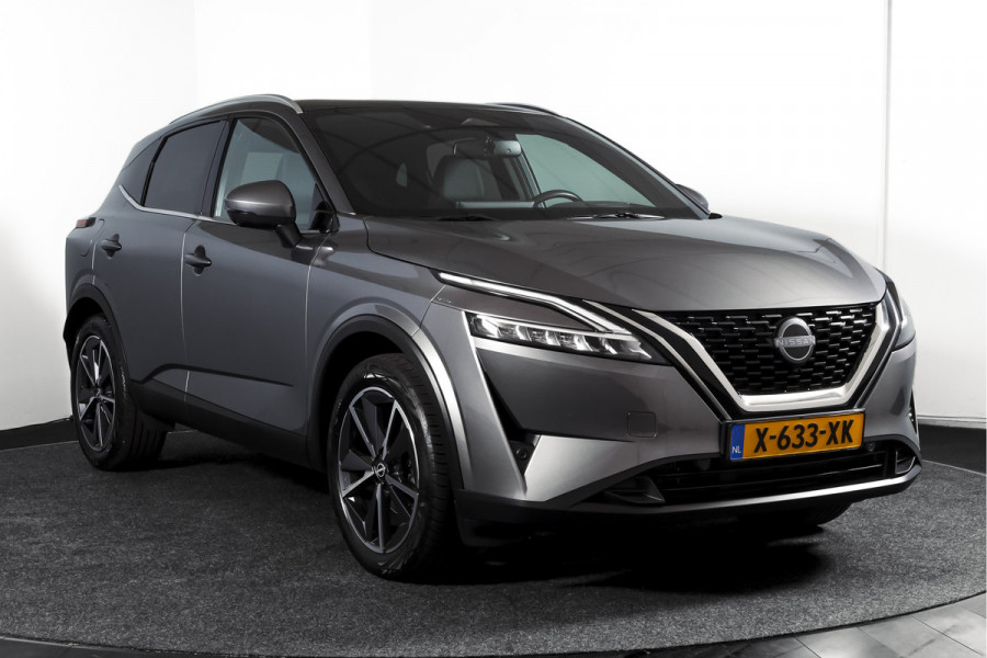 Nissan QASHQAI 1.3 MHEV 140 PK Tekna Orig. NL | Panodak | Elek. Stoel | Elek. Klep | Adapt. Cruise | PDC | 360 Camera | NAV + App. Connect | ECC | Trekhaak | LM 19" |