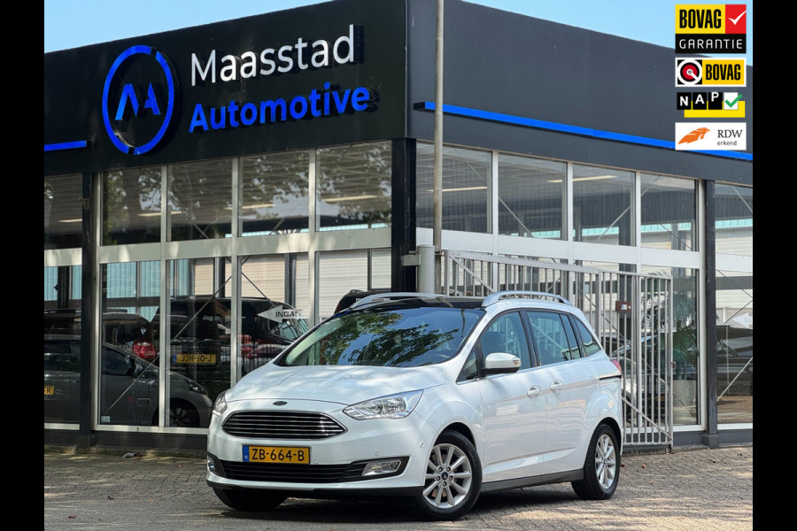 Ford Grand C-Max 1.0 Titanium 7 zits PANO Leer Facelift Vol Dealer onderhouden