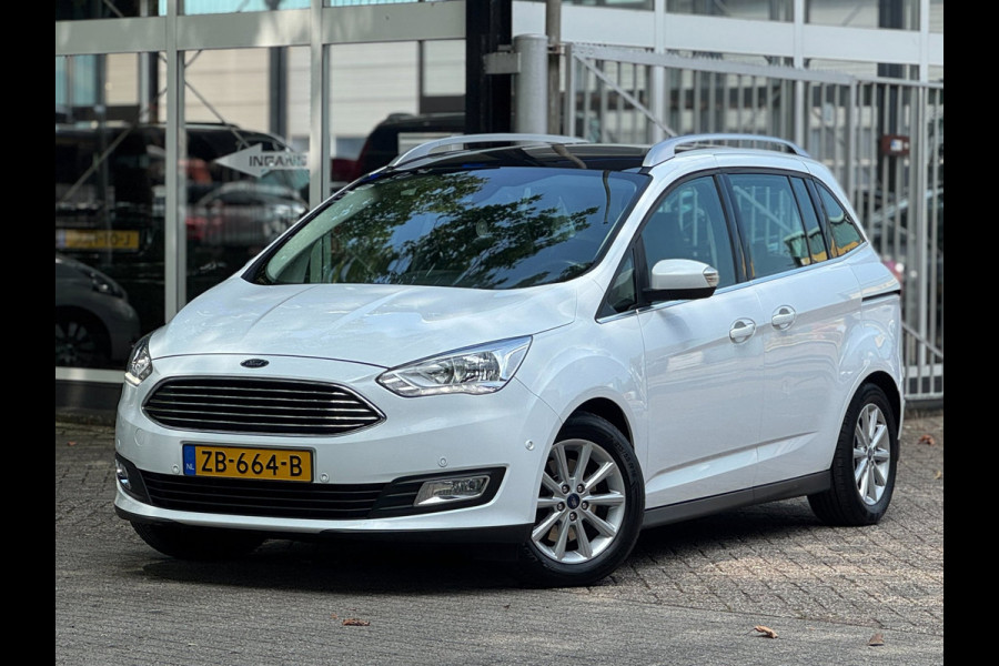 Ford Grand C-Max 1.0 Titanium 7 zits PANO Leer Facelift Vol Dealer onderhouden