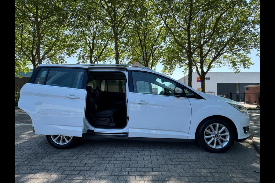 Ford Grand C-Max 1.0 Titanium 7 zits PANO Leer Facelift Vol Dealer onderhouden