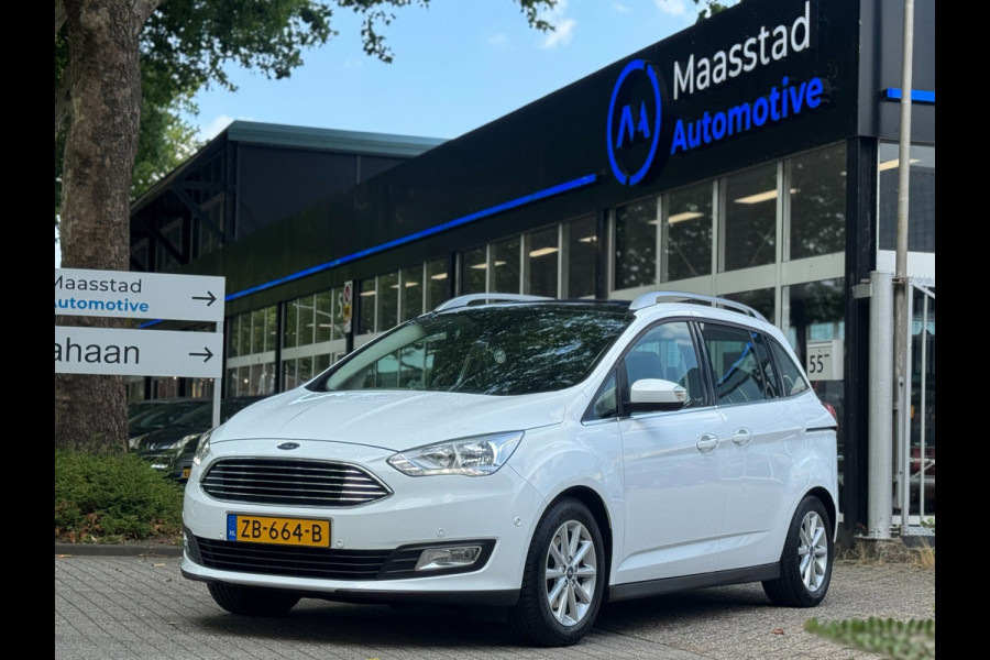 Ford Grand C-Max 1.0 Titanium 7 zits PANO Leer Facelift Vol Dealer onderhouden