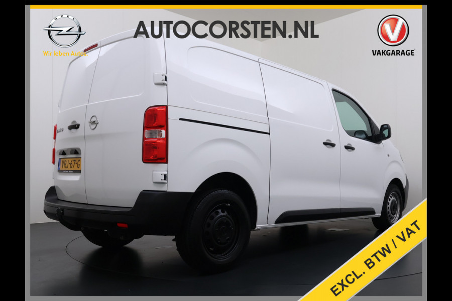 Opel Vivaro 2.0CDTI 145pk L2H1 3-Pers. Trekhaak Euro 6 Navi Apple Carplay Android Auto Airco Cruise Control Pdc Edition Regen-Lichtsensor Betonplex Vloer Wandbetimmering Schuifdeur 2.500KG Trekgewicht Origineel Nederlandse Bus