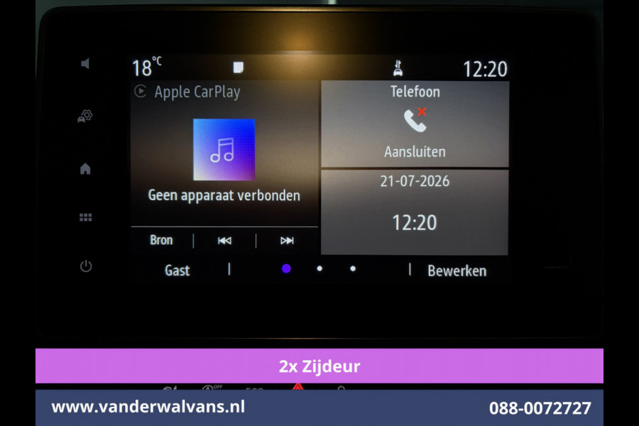 Renault Trafic 2.0 dCi 131pk L2H1 Euro6 Airco | 2x zijdeur | LED | Apple Carplay | Cruisecontrol Parkeersensoren, Bijrijdersbank, 2500kg trekvermogen