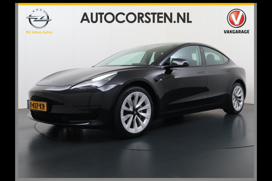 Tesla Model 3 Standard RWD Plus 60kWh Warmtepomp LFP-Accu SOH 93% AMD Ryzen™ ­Stuur+Stoelverwarming Navi Camera's Leder Adap.Cruise Elek.Achte Premium Luidsprekers Lmv 19" Led Panoramadak Google Maps® Elek.Stoelen+Memory 1e Eigenaar Origineel Nederlandse Auto