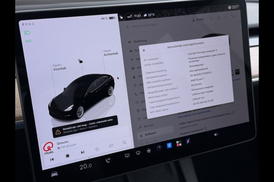 Tesla Model 3 Standard RWD Plus 60kWh Warmtepomp LFP-Accu SOH 93% AMD Ryzen™ ­Stuur+Stoelverwarming Navi Camera's Leder Adap.Cruise Elek.Achte Premium Luidsprekers Lmv 19" Led Panoramadak Google Maps® Elek.Stoelen+Memory 1e Eigenaar Origineel Nederlandse Auto