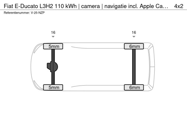 Fiat E-Ducato L3H2 110 kWh | camera | navigatie incl. Apple Carplay | betimmering |