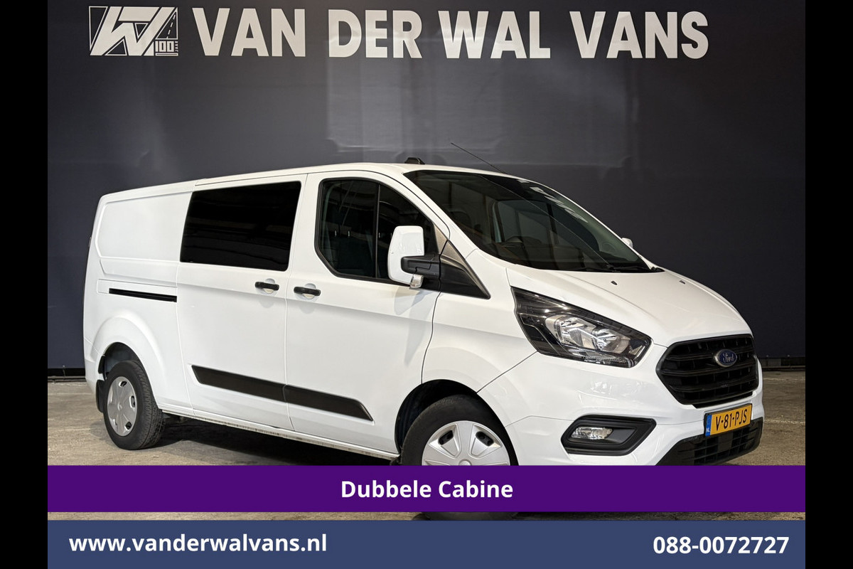 Ford Transit Custom 2.0 TDCI 131pk L2H1 Dubbele Cabine Euro6 Airco | 6-Zits | Cruisecontrol | Trekhaak Verwarmde voorruit, Parkeersensoren
