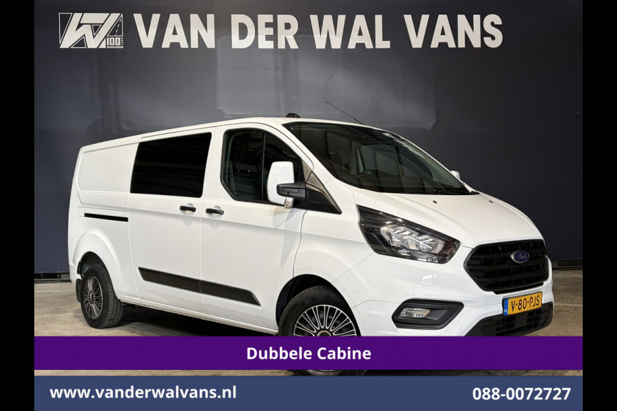 Ford Transit Custom 2.0 TDCI 131pk L2H1 Dubbele Cabine Euro6 Airco | 6-Zits | Cruisecontrol | 2550kg Trekhaak Verwarmde voorruit, Parkeersensoren