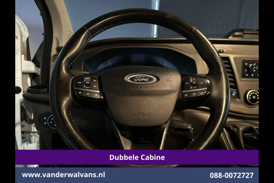 Ford Transit Custom 2.0 TDCI 131pk L2H1 Dubbele Cabine Euro6 Airco | 6-Zits | Cruisecontrol | 2550kg Trekhaak Verwarmde voorruit, Parkeersensoren