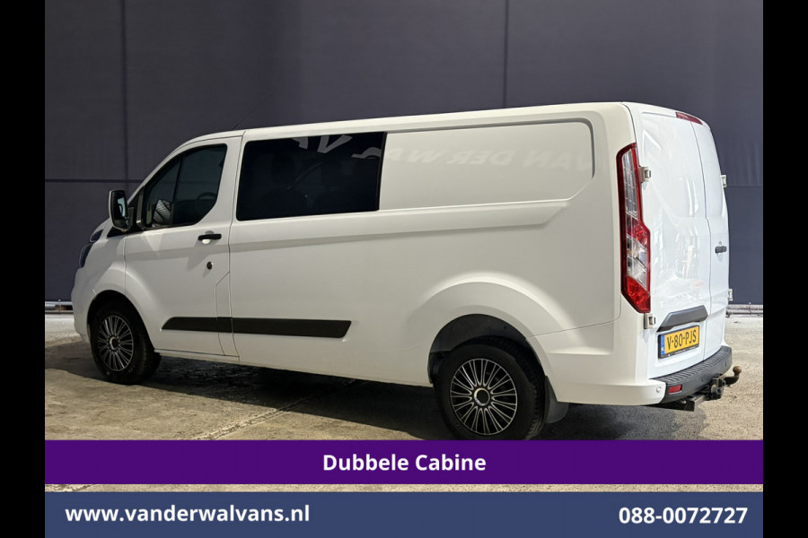 Ford Transit Custom 2.0 TDCI 131pk L2H1 Dubbele Cabine Euro6 Airco | 6-Zits | Cruisecontrol | 2550kg Trekhaak Verwarmde voorruit, Parkeersensoren